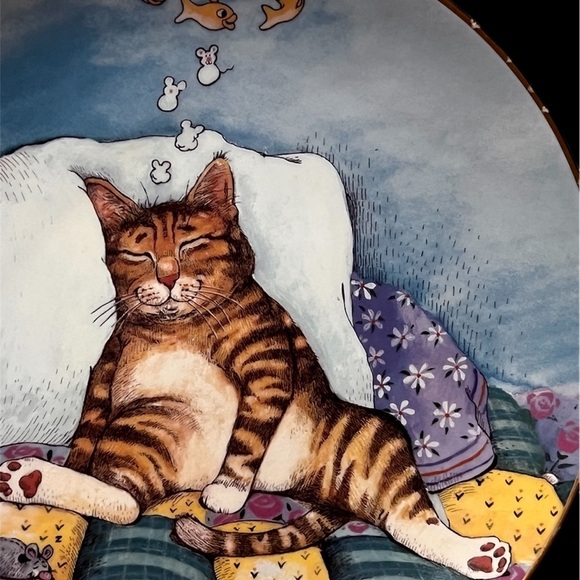 Vintage Gary Patterson cat nap plate. - Picture 1 of 2